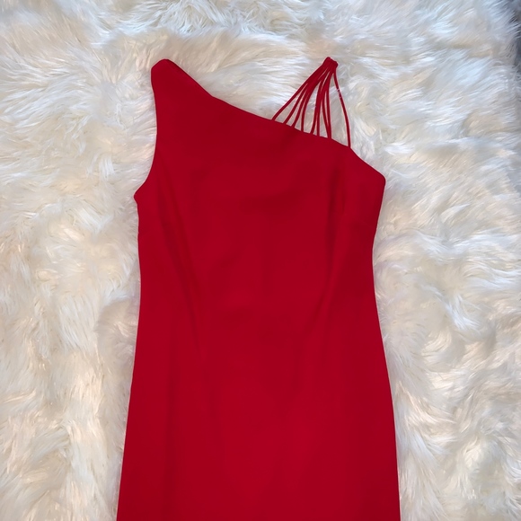 NWT EVAN PICONE Strappy Red Christmas Party Dress - Picture 3 of 5